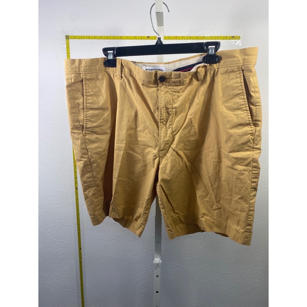 Amazon Essentials Mens Chino Shorts Size 40 Mustard Yellow‎ Ochre Casual Cotton